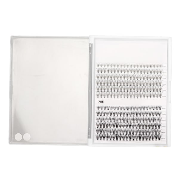 240 st Faux Lash Extensions Set 12 rader Varierade längder Platta rötter Avsmalnande ändar Blandade individuella lösögonfransar