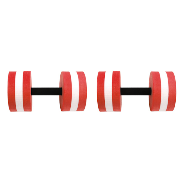 2 ST EVA Vand Flydende Dumbbell Yoga Træning Vandskum Dumbbell Fitness Tool til Mænd Kvinder Børn Rød