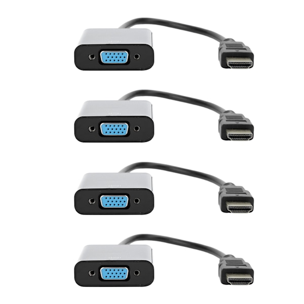 4 kpl HDMI-VGA-liitäntäkaapeli kannettavalle tietokoneelle DVD:lle PS3/X360 Boxille 1080P Video HDTV