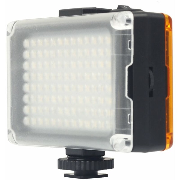 Mini LED-videoljus på kamera Bi-Color 3200K/5600K 0-100% Steglös Dimbar 1800LM Ra97 + 104 Lamp Beads Cold Shoe Expansion, Modell: Flerfärgad