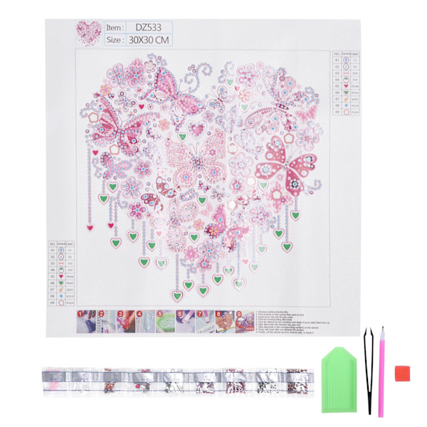 5D diamantmålningsset DIY handgjorda diamanter Bild för inredning 30x30cm
