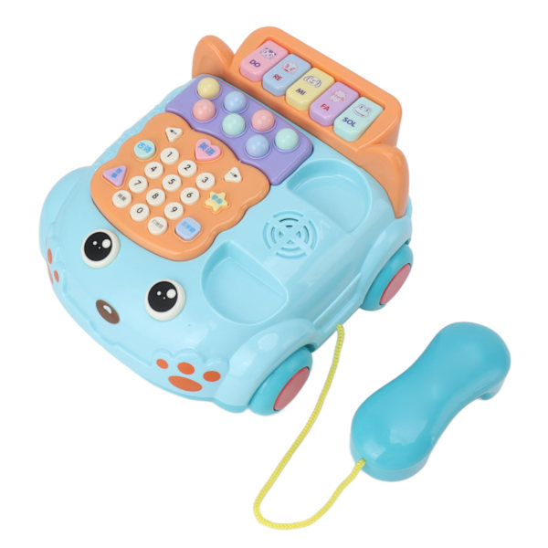 Babytelefon legetøj Tegneserie med musik Lys Børn Legetøjs Telefon Forælder Børn Interaktiv Uddannelse Kinesisk Engelsk Tosproget legetøj Blå