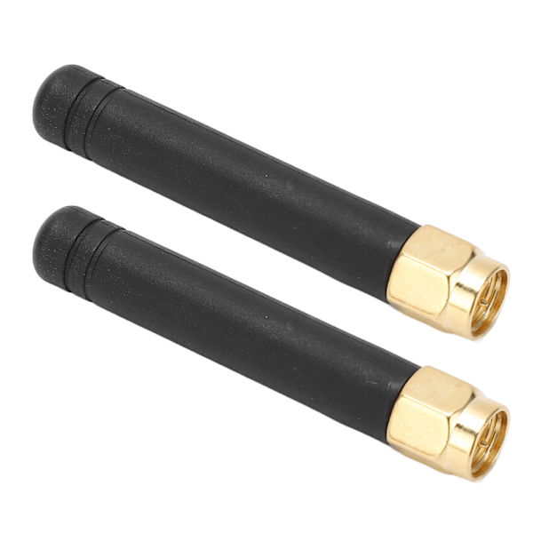 2 stk WIFI-antenne SMA innvendig nål hann 315MHz 3DBI Vanntett 50W 360° Roterbar Ledningsantenne Rett hode