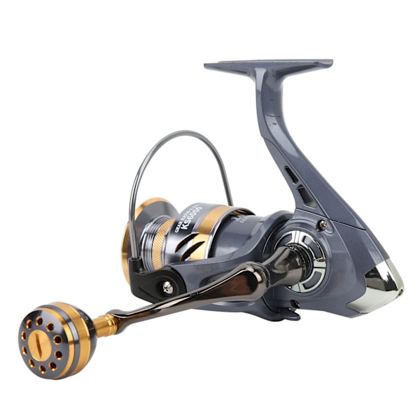 Slidstærk fiskehjul metal spinderulle højhastigheds gearing fisketilbehør (KS6000)