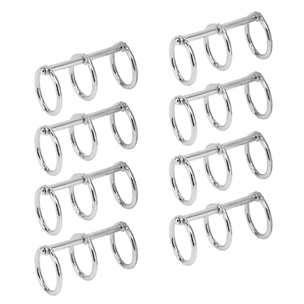 Pärmringar Återanvändbara 3-håls elektropläterade metall DIY Hand Account Papper LösbladsbindningsringarSilver
