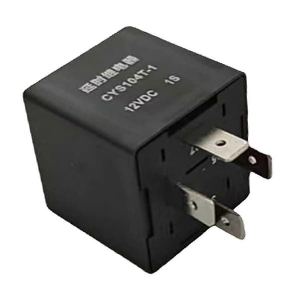 Tidsforsinkelsesrelæ, 12V 4-benet 40A, ABS-hus, 4,3cm x 3cm x 3cm, reservedelsrelæ til bil 1 second
