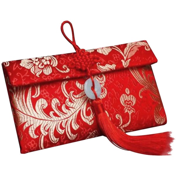 Det röda bröllopskuvertet är en bra present. Det är en gåva av kreativa brokad tyger, 10 000 yuan röda kuvert, bröllop leveranser. : horizon jade hänge
