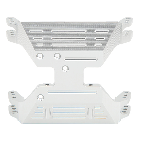 RC Transmisjonsenter Skid Plate Aluminiumslegering Girkasse Bunnmontering Base for Axial Capra 1.9 UTB AXI03004 RC Bil Sølv