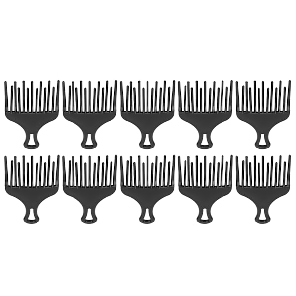 10 st Pick Comb Multipurpose Wide Face Stor Tand Afro Hair Pick för Hemma Frisörsalong