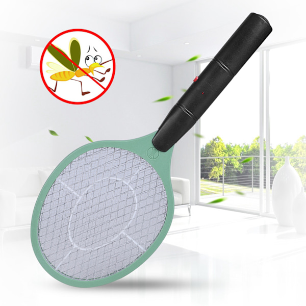 Sladdlös batteriström Elektrisk flugmyggsmällare Bug Zapper Racket Insekter Killer Green