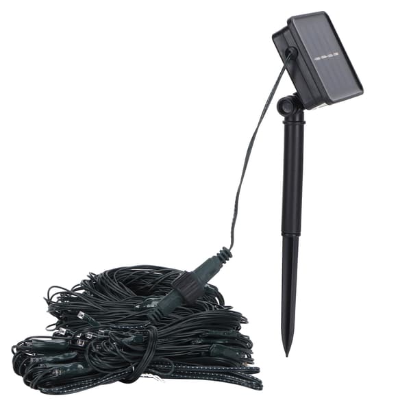 Solar LED Net Mesh String Light Udendørs Vandtæt Ferie Dekorative Lys (1,5 m x 1,5 m) Varm Hvid