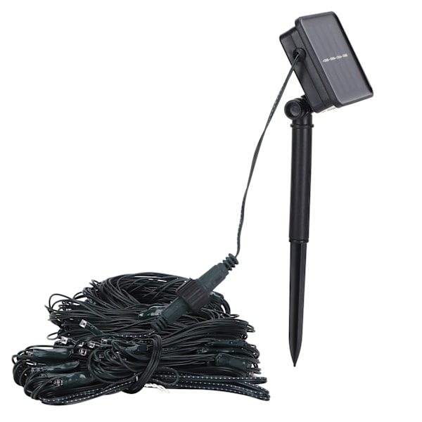 Solcelledrevet LED Net Mesh Lysstreng Udendørs Vandafvisende Julepynt (1,5 m x 1,5 m) Varmt Hvid