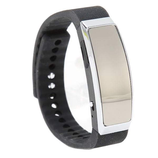Diktafonklocka HD Brusreducering Röstaktiverad Uppladdningsbar Musikspelare Diktafon Armband för Klassmöte Svart 32GB