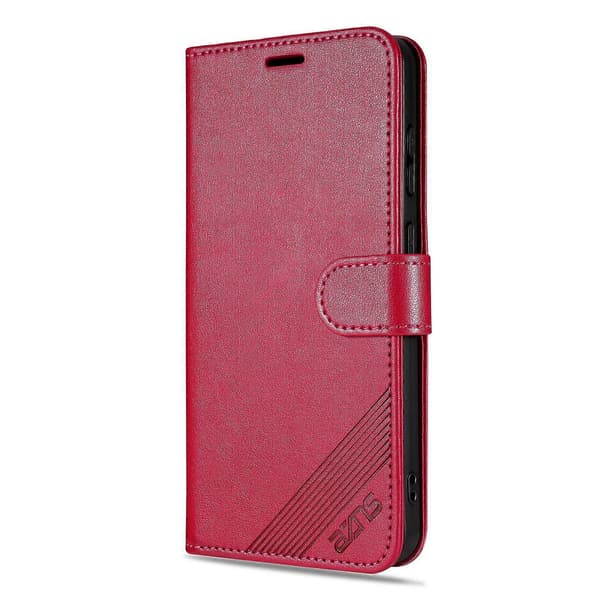 AZNS Sheepskin Texture Flip Case Red Red For Samsung Galaxy A36 5G