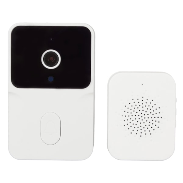 WIFI Video Dørklokke HD 1080P IR Nattesyn Fjernbetjent Visuel Intercom Dørklokke til Hjemmet Hvid