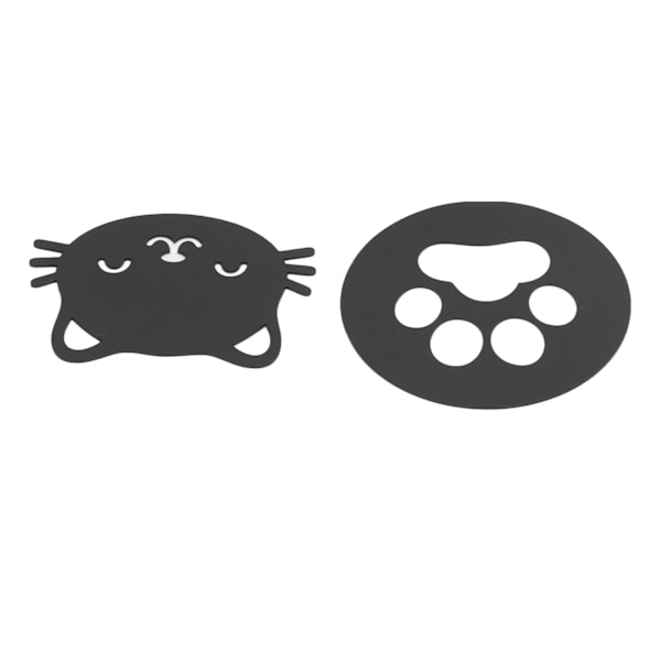2 st Metallunderlägg Stark Värmeisolering Anti-skållning Söt Kattunge Katt Tass Koppunderlägg för Barer Restauranger Tvättställ
