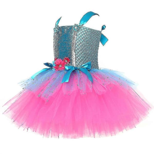 Piger Anime Trolls Prinsessekjole Bobby Cosplay Performance Kostumer S