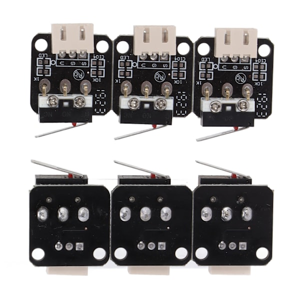6 stk printer grænseafbrydere 3-bens N / ON / C Kontrol Holdbar Bedre sejhed 3D-printerdele