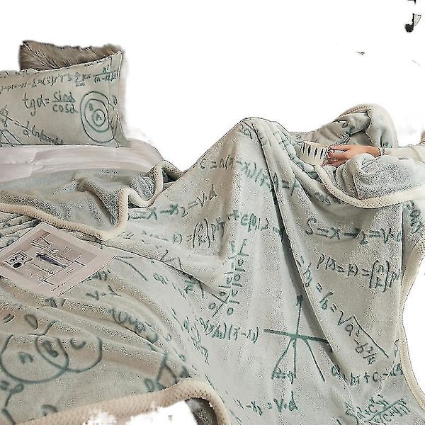 Tykt vintermelk fleece dobbeltsidig flanell teppe 100*120cm - Multifunksjonelt & varmt