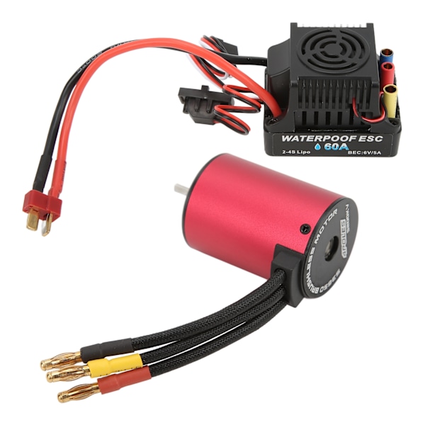 RC Harjaton Moottori ESC Combo 60A ESC S3650 5200KV Harjaton Moottorisetti 1/10 RC Autolle, Kuorma-autolle ja Rautakävellejälle