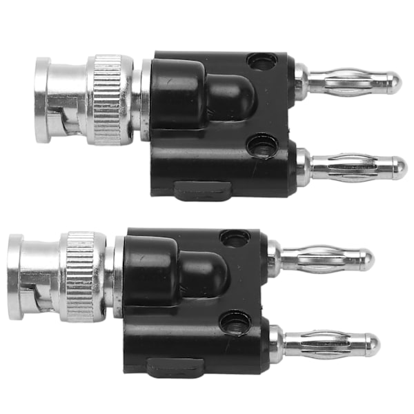 2 stk 2-veis bananplugg BNC hann til 2-rad høyttalerkabel Terminalkontakter Adapter J.20021 4mm