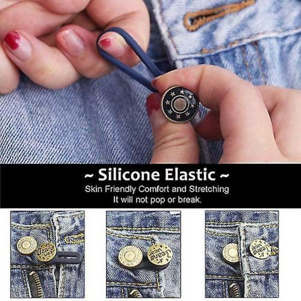 10 st Jeans utdragbara knappar A1