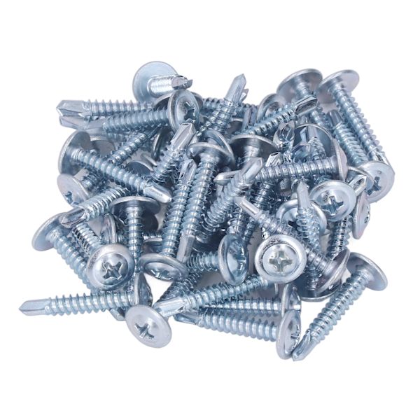 50 kpl Pyöreäpääiset itseporautuvat ruuvit 4,2x25mm sinkitty teräs porausruuvit huonekalujen korjauslevyyn