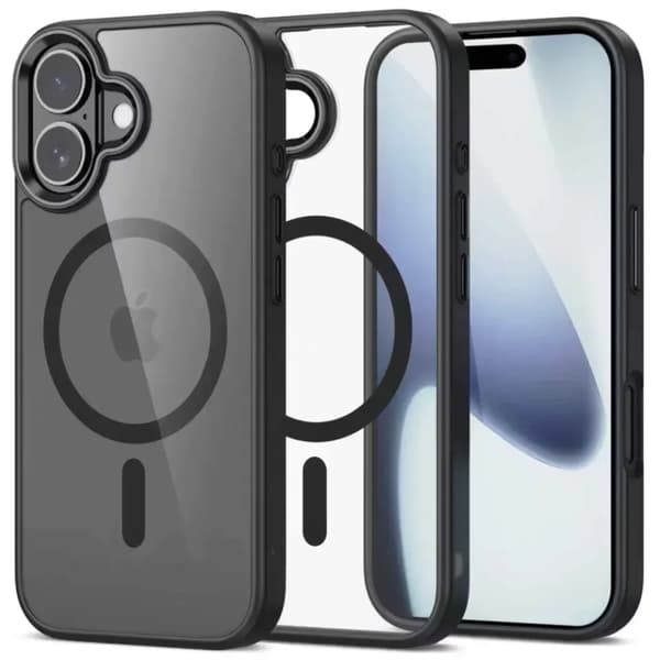 【NX】Kompatibel med iPhone 17 Mat Sort Magsafe Cover