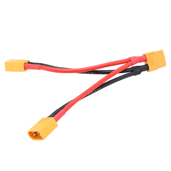 XT60 parallell batterikontaktkabel Dual Extension Y splitter 1 hona till 2 hane silikontråd för RC-batterier