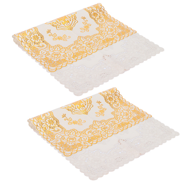 2 kpl 30cmx45cm PVC Pöytäliina Kulta Pöytäalustat Kupin Aluslaatat Tyyny Keittiö Hääkoristelu Tyyli 3
