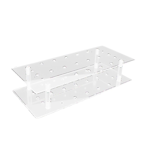 Cake Pop Holder Akryl 21 Hull Gjenbrukbar Transparent 2-lags Cake Pop Stativ Display Holder for Bryllup Baby Shower Bursdag