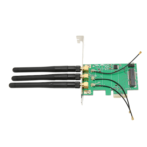 Mini PCIE till PCIE Adapterkort PCIE Nätverkskort Adapter Tre Antenn Nätverks Expansionskort för Stationära Datorer