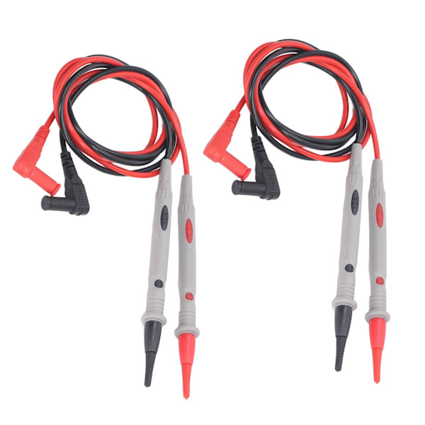 2 set multimeter testkablar Silikon testprobnålar Elektrisk testkabelsats Universal 1000V 10A