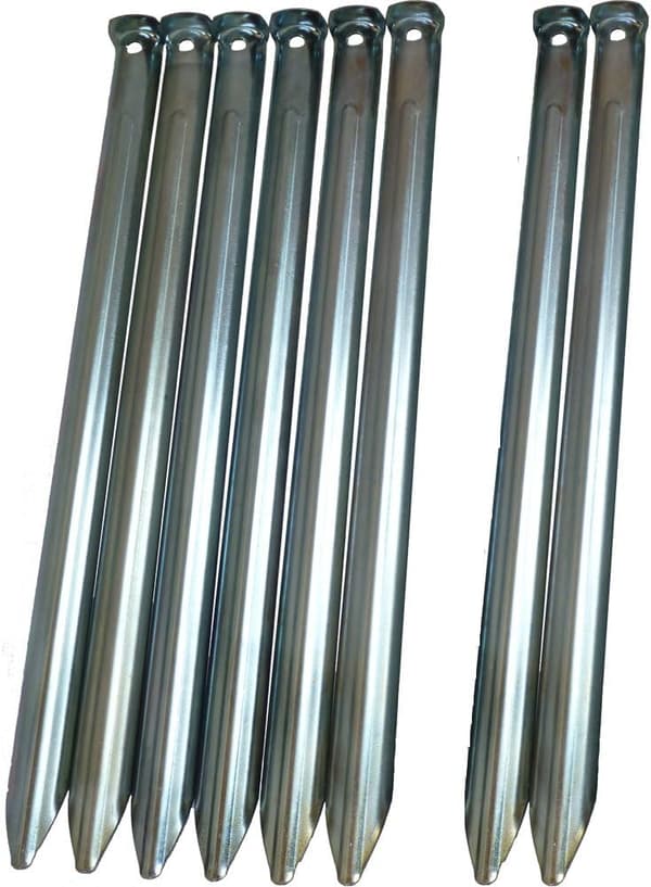 Sandfylte teltplugger – 30 cm lange, 8 stykker