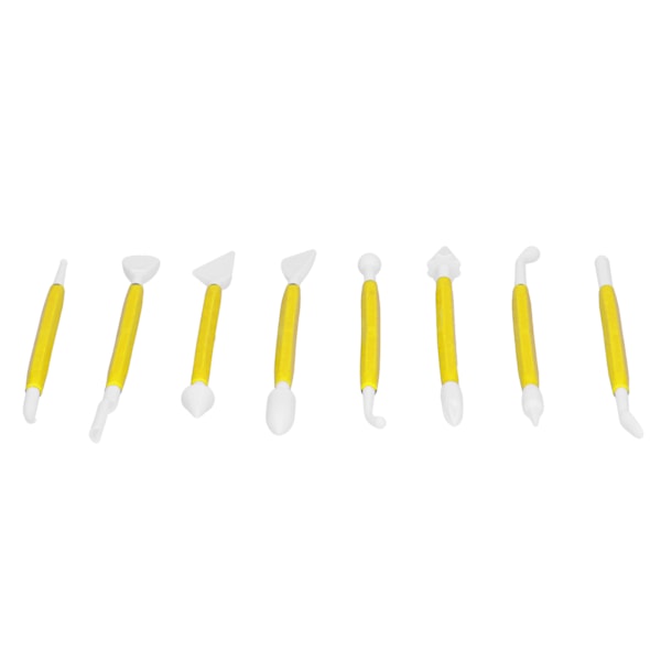 8st DIY Fondant Tool Tårta Bakverk Carving Cutter Choklad Dekoration Form Set för BageryYellow