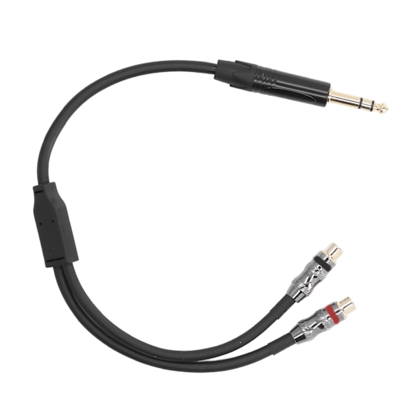 Dobbel RCA til 6,35 mm kabel 1/4 tommers hann stereo til 2RCA hunn Y splitteradapter for Studio Live Performance 1,0 fot