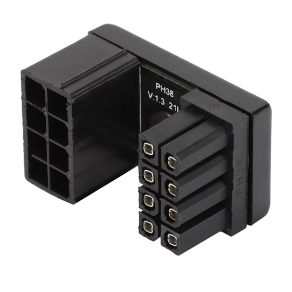 180 graders vinklet adapter fastloddet 8-pins hunn til 8-pins hann-adapter med isolasjonsdeksel for stasjonære grafikkort (PH38A+ 1 STK)