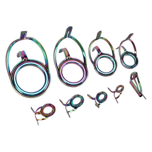 9PCS Spö Ring Set Rostfritt Stål Keramiska Ringar Fiskeredskap