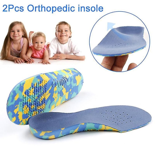 1 par børn ortopædiske Eva indlægssåler Flad fod buestøtte indlægssål Smertelindrende sportssko 29 31