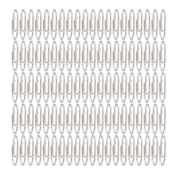 100 st Fiskeredskap Power Clips Rostfritt stål Fiskehastighet Clips Connector M