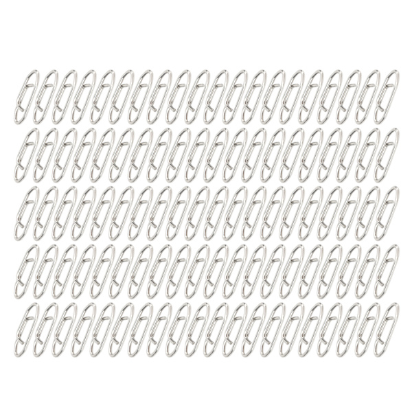 100 st Fiskeredskap Power Clips Rostfritt stål Fiskehastighet Clips Connector M