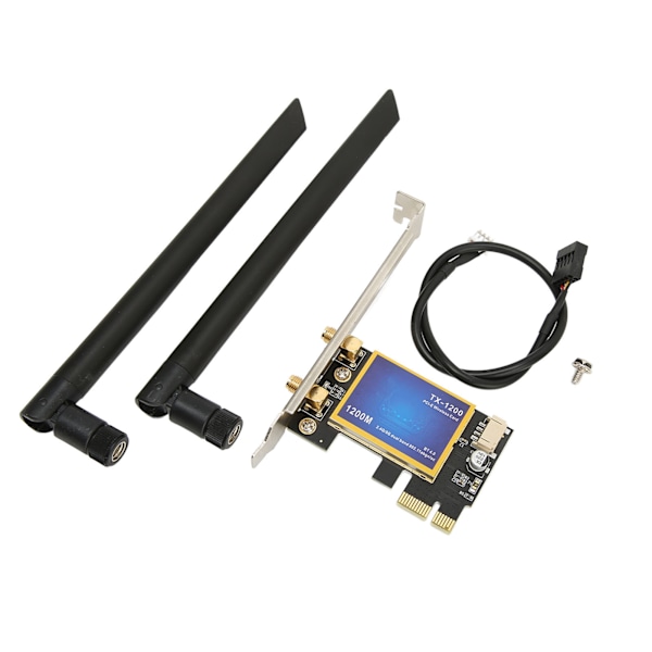 1200Mbps PCIEx1 WIFI-kort-adapter Bluetooth 4.0 2,4Ghz 5Ghz Dual Band WiFi-netværkskort-adapter til PC