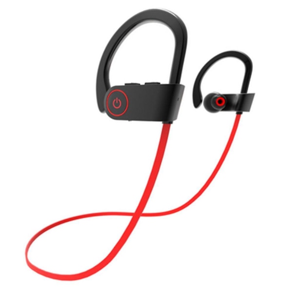 Bluetooth-hovedtelefoner Vandtætte trådløse sportsøretelefoner-sort Rød Red