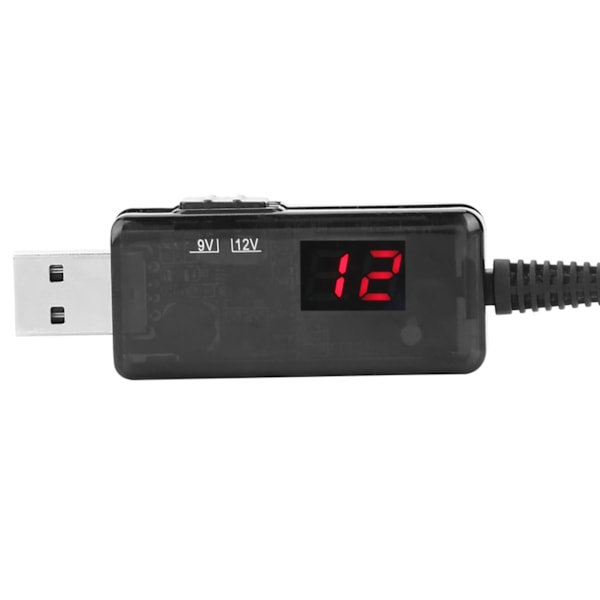 USB till DC Boost Kabel Router Step up Voltage Converter Display 9V/12V