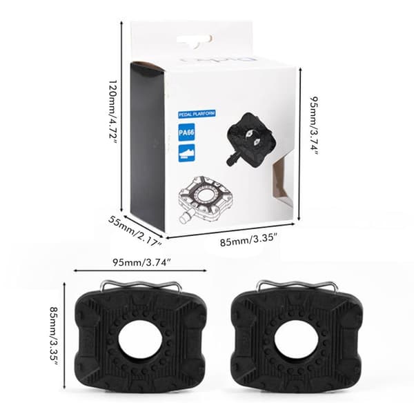 【NX】1 par pedaladaptere Clipless platformpedaladaptere konverterer clipless til flade pedaler landevejscykelpedaladaptere