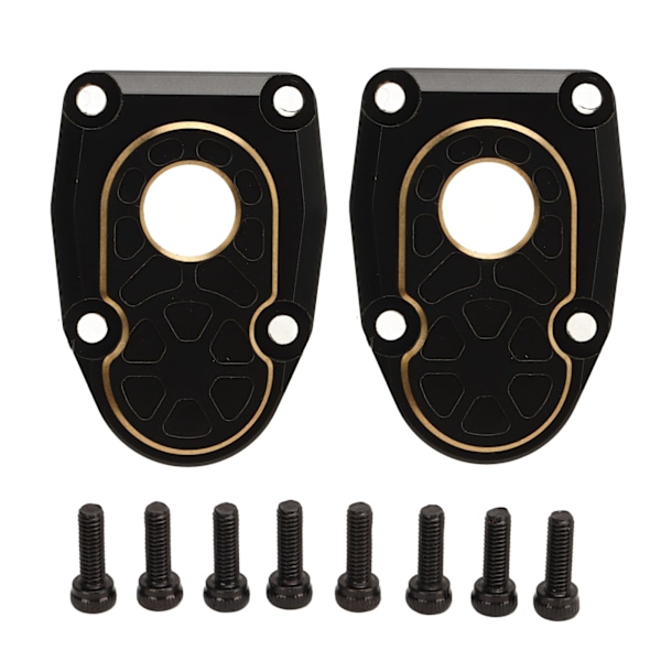 2 ST Messing Portal Dæksler Sort Stabilitet Portal Styrke Nakkehat til Axial Capra SCX10 III AR45P 1/10