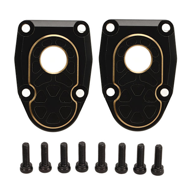 2 ST Messingportaldeksler Svart Stabilitet Portal Styrkehalshatt for Axial Capra SCX10 III AR45P 1/10