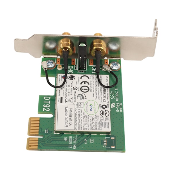 AR5BDT92 AR9280 300Mbps PCIE WiFi-kort 2,4GHz 5GHz Dual Band 802.11a/b/g/n Halvhöjd nätverkskortadapter för Windows