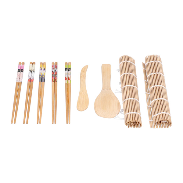 Sushi Making Kit Bambu Rullemåtte Spisepinde Sushi Maker Sæt Gave til Begyndere