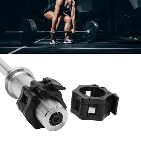 2 stk. Vægtstangsklemmer Jern Hurtigudløsning Dumbbell Lås Vægtklemmer Vægtstangsklemmer til Træning Sort